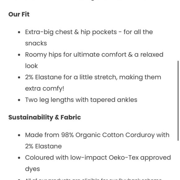 Lucy and Yak Corduroy Dungarees - Ash Pink - Picture 5 of 5